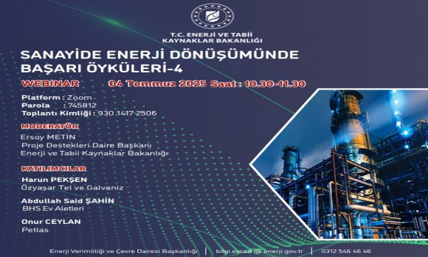 Enerji Verimliliği Webinar Duyurusu Hakkında